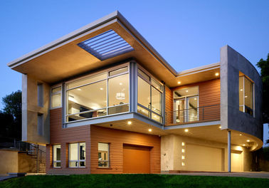 Luxurious Prefabricated Steel House / Light Steel Frame Prefab Metal House ETC